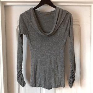 ZELLA hooded, draped-neck top